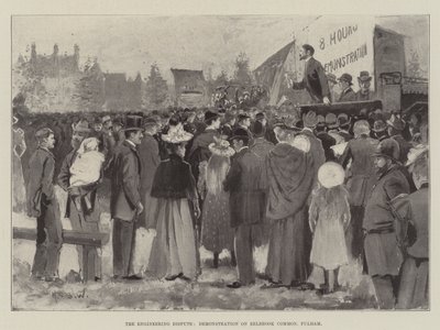 Het Ingenieursconflict, Demonstratie op Eelbrook Common, Fulham door Henry Charles Seppings Wright